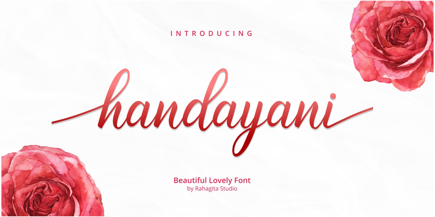 Пример шрифта Handayani #1